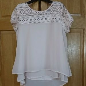 Light Pink Patterned Blouse